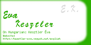 eva kesztler business card