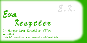 eva kesztler business card